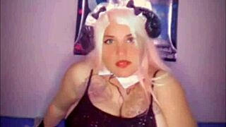 chubby sexy maid slut masturbates juicy pussy craving young cock