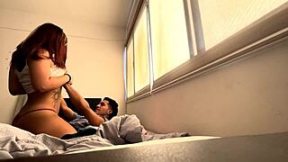 hermanastra shakes big natural tits submissive while bro spanks latina ass