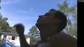 brazilian twink couple pounds asses hard poolside nonstop