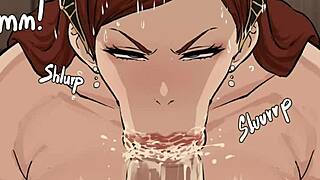 hey, hilda boreas slurps that smegma-covered dick like a total milf hentai champ... damn!