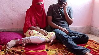 innocent bride shares dirty wedding talk while bent over for double monster cock pounding with hubby