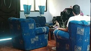 Hey, spying on stepsis big ass bent over fucking boyfriend?