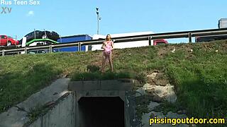 outdoor fetish spot unleashes wild pissing urges