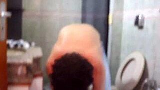 MILF Stepmom Peeks at Bathing Stepson Then Begs for Raw Creampie Pound