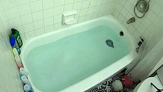 candy cruise chokes gags deepthroats huge cock in steamy bathtub