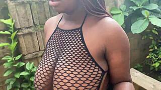 BIG ASS BITCH GETS POUNDED HARD OUTDOORS BY HORNY STUD!