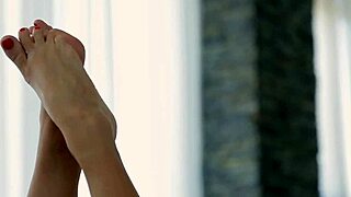 wanna see this foot fuck babe take a hot cumshot all over?