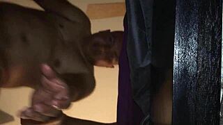 Raw amateur bedroom pounding of my thick ebony girlfriend ass