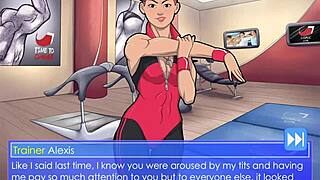 Wow! Trainer Alexis forces crossdressing strapon femdom game on you in your new life!!