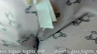 bbw milf in pajamas fingers her huge wet pussy to intense orgasm