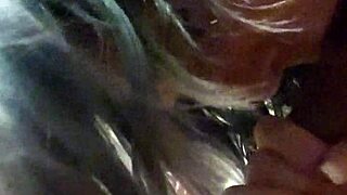 Milf deepthroats monster cock closeup until shaved oral creampie explosion
