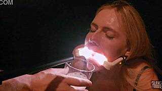 deranged girl rebel rhyder luvs gettin frozen cum bukkake in garage probe lens!!