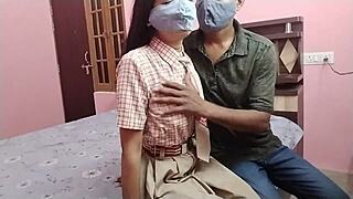 teacher pounds student's tight pussy in hardcore indian classroom sex
