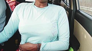 Desi babe in car unleashing tight pussy orgasms with dirty telugu talk