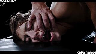 Horny Girl Begs Steve for Massive Cumflation Pounding