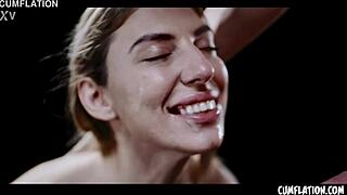 Horny Girl Begs Steve for Massive Cumflation Pounding