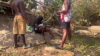 we almost got busted by fulanis fucking sideways by the riverside 😱🍑👀