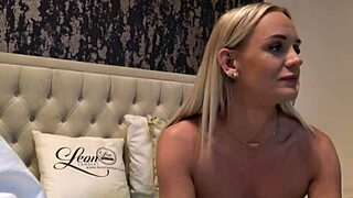 Milf wife flaunts big tits ass in first casting sans bra panties