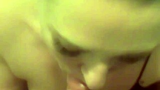 After steamy workout horny milf swettysvett drops to knees for deep bathroom blowjob and suck