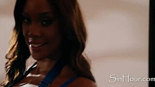 Ebony Beauty's Perfect Tits Bounce as Huge Cock Pounds Her Roughly