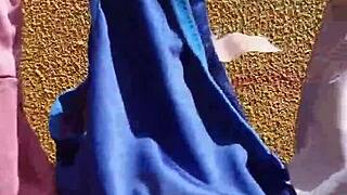 Prostitute wife flaunts skimpy panties stained with stranger cum loads