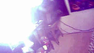 glasses brunette babe backstage takes load on her he fucks cum-covered pussy then licks it clean