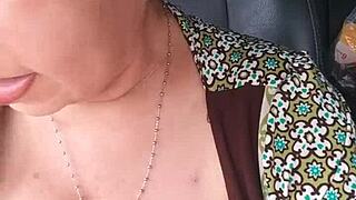 IN THE TRUCK GROPIN MY PUSSY AND TITS CLOSE UP!!