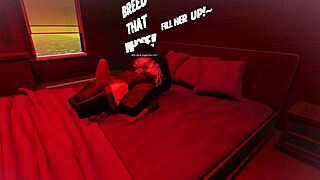 boldly stretching this femboy's tight hole with my massive cock while pounding deep!