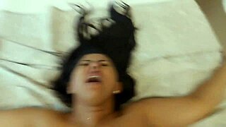 black flexible indian wife bends for hardcore ass and pussy pounding