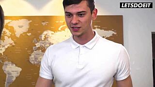 Spanish Milf Medusa Sucks Fucks Hostel Guest Cumshot After Cleaning!