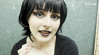 Hey, horny goth Mavis Dracula wants you to fuck her pink pussy and cum on feet! 😈