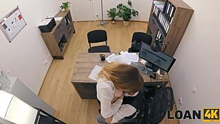Loan4k Czech Wife Earns Loan with Desk Blowjob and Hardcore Pussy Fuck