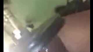 yo babe, watch this muscular ebony stretch her big wet pussy lips with huge dildo