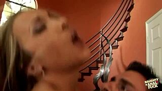 Blonde's Big Booty Licked Before Bent Over Deep Anal Pounding and Creampie Finish