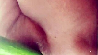 sister's wet pussy fucked hard in bath with monster cock sponge gourd