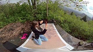 perfect teen lili charmelle deepthroats sucks fucks outdoor nature