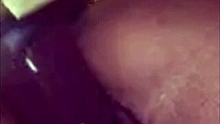 yo babe, watch this muscular ebony stretch her big wet pussy lips with huge dildo