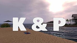 Lesbian Lovers K and P Explode in Beach Orgasms Under Reality Sun