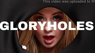 gorgeous 18+ teen deepthroats cock swallows cum at party