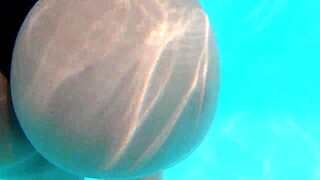 Husband films wife's pool fantasy fuck outdoors