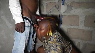 Unforgettable bareback night with shaved black monster cock deepthroat doggystyle cumshot