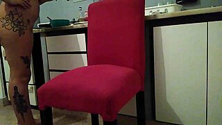 He pounds cute big ass mature riding hard in kitchen backstage action!