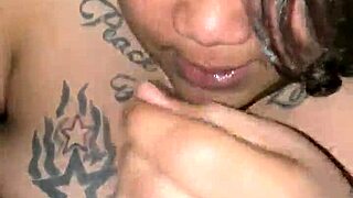 Chubby polish bbw bitch kneels to suck and polish my thick black cock deep and sloppy