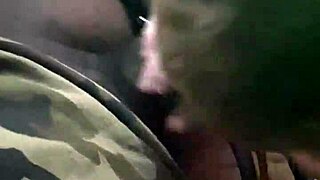 boss's wife gulps down my thick cum after car blowjob