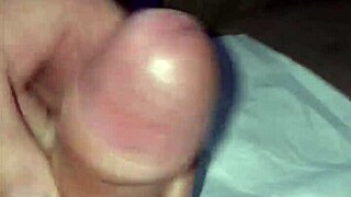 amateur dude strokes his small cock furiously until he spurts cum everywhere fast