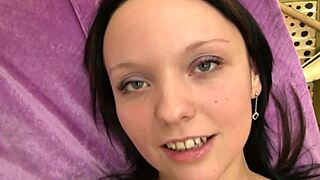 Hd-Girl Dinah Fingers Her Shaved Pussy in Intense Solo