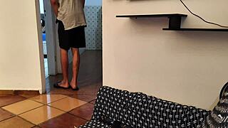 half-brother catches vr-playing half-sis then rams dick in her nympho mouth