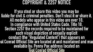 teal conrad buzzes her tight pussy hard with a vibrator