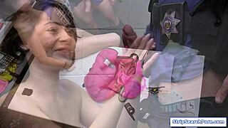 a petite teen shoplifter gets her tight ass ripped open by monster office cock