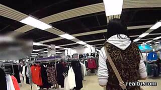 Adorable czech teen seduced stripped fucked hardcore pov in shop